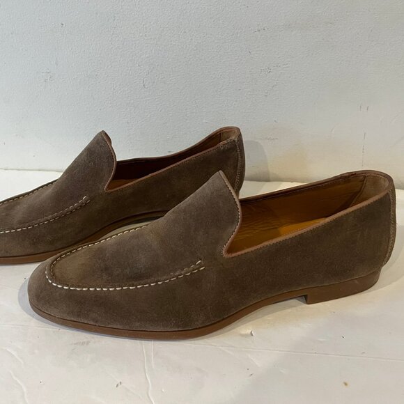 $550 MENS MAGNANNI LECERA TAUPE SUEDE FLEX SOLE LOAFERS SIZE 10.5 US / 43.5 EU main image 5